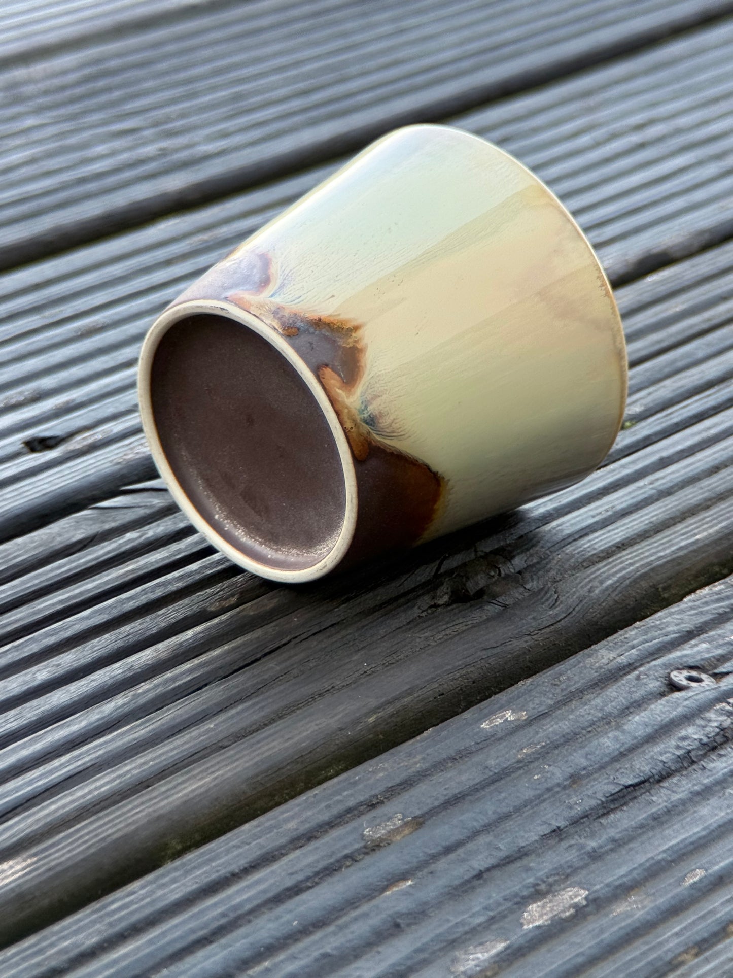 Handmade ceramic Mug, Tea coffee Mug Cup Amber Flow